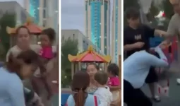 Шашынан тартып, бір-бірін тепкілеген: Астанада әткеншекке таласқан аналар ойын алаңында төбелес шығарды