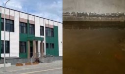 Былтыр ғана салынған мектептің жертөлесін су басты: 370 бала білім алып жүр