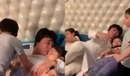 «Құлыным»: Гүлзира Айдарбекова Қайрат Нұртастың қандай әке екенін көрсетті (ВИДЕО)