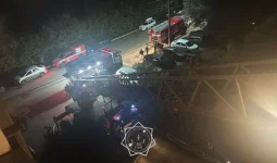 Петропавлда бес қабатты үй өртенді (ВИДЕО)