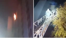Өскеменде студенттер жатақханасынан өрт шықты (ВИДЕО)
