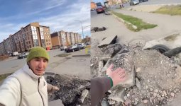 Көкшетауда жолдың ортасында бетон үйінділері жатыр: тұрғындар екі айдан бері жиналмағанын айтып шағымданды