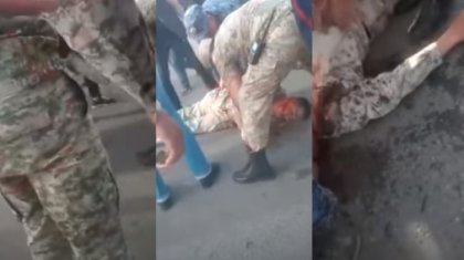 Қорғаста оңбай таяқ жеген шекарашаның төбелесті өзі бастағанын дәлелдейтін видео пайда болды