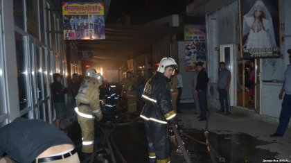 Шымкенттегі «Алаш» базары өртенді