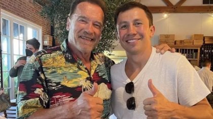 «Сыйластықтан басқа ештеңе жоқ»: Головкин әйгілі Арнольд Шварценеггермен кездесті