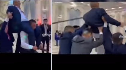 Бес баласы ел алдына әкелерін көтеріп шықты (видео)