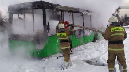 Алматыда автобус жанып кетті