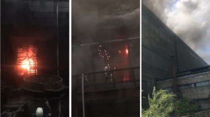 Ақсу ферроқорытпа зауытында өрт болды