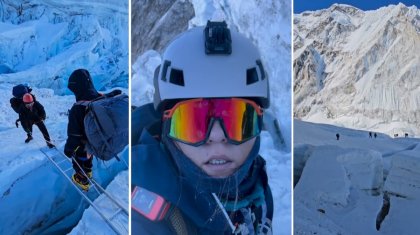Эверест шыңын бағындырған тұңғыш қазақ қызы таудан әлі түспеді