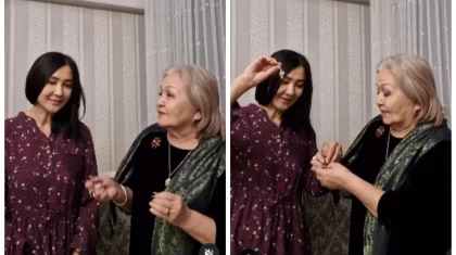 «Мәселе атақта емес»: Лидия Кәденова әнші Меруерт Түсіпбаеваға сырғасын шешіп берді (ВИДЕО)