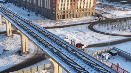 Астанада LRT-ның рельсі төселе бастады