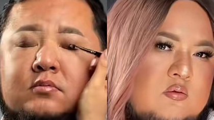 «Сақалды ненің құрметіне қойдың?»: Желіде ер адамның кәсіби макияж жасатқан видеосы тарады