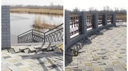 «2 млрд теңге жұмсалған»: Қостанайда жағалау тастары опырылып, қирап жатыр (ВИДЕО)