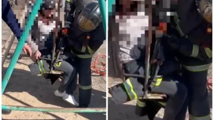 Ұлытау облысында балалар әткеншегіне отырған әйел шыға алмай қалды (ВИДЕО)