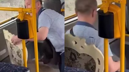 Автобусқа өз орындығын алып кірген жолаушы қызу талқыға түсті (ВИДЕО)