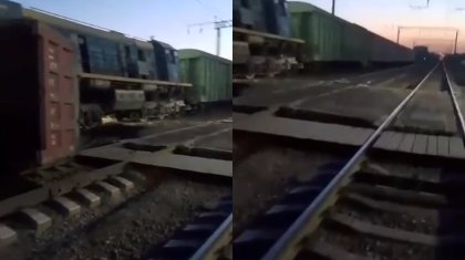 Түркістан облысында тепловоз жүк көлігіне соғылды (ВИДЕО)