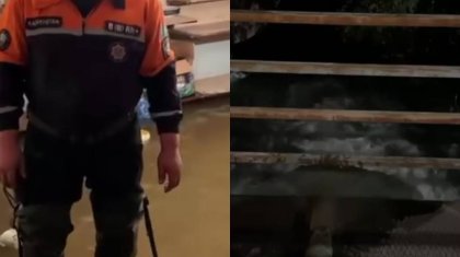 Таразда күтпеген апат: Түн ортасында ондаған үйдің ауласы мен жертөлесін су басты (ВИДЕО)