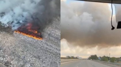 Алматы облысында қоқыс полигонында өрт шықты (ВИДЕО)