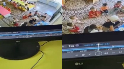 Балабақшада балаларды бір қасықпен тамақтандырған: тәрбиеші қасықты өзі жалап, балаларға қайта берген