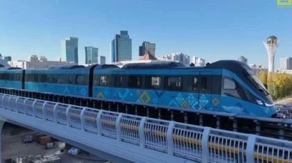 Астанада LRT пойызы сынақ режимінде қозғала бастады (ВИДЕО)