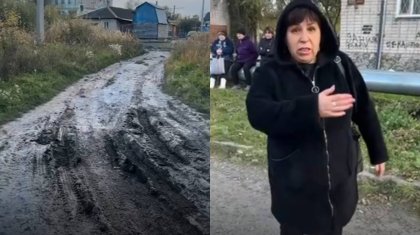 Петропавлда қараңғылық пен батпақ: тұрғындар жедел жәрдем де жете алмайтын көшеде өмір сүріп жатыр (ВИДЕО)