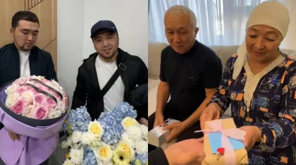 Елдос Сметов анасы мен әйеліне ерекше сый жасады (ВИДЕО)