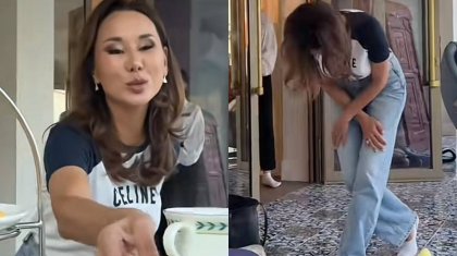 «Шашы жалбырап енесінен ұялмайды»: Динара Сәтжан сәлем саламын деп сынға қалды (ВИДЕО)