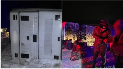 Павлодар облысында 50 жолаушысы бар автобус аударылып кетті