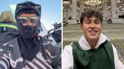 Шымкенттік жігіт Медина қаласына велосипедпен жетті (ВИДЕО)