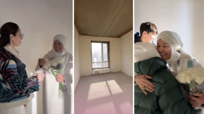 «Көп күттім»: Жұлдыз Әбдікәрімова анасына пәтер сыйлады (ФОТО)