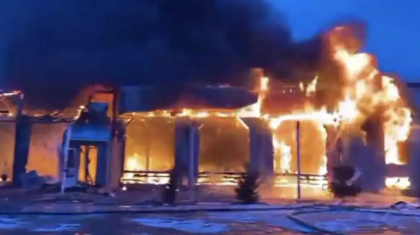 Түркістан облысында жол бойындағы дәмхана өртеніп кетті