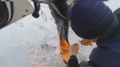 Павлодарда автобус мұз астына түсіп, 4 балықшы өлім аузынан қалды