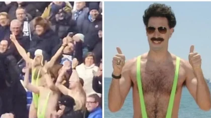 «Бораттың киімін киіп келген»: «Қайрат» матчында «Брюггенің» жанкүйерлері қамауға алынды (ВИДЕО)