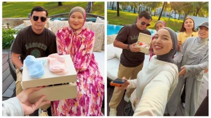 «Сегізінші бала»: Абай Бегей мен әйелі болашақ сәбиінің жынысын анықтады (ВИДЕО)