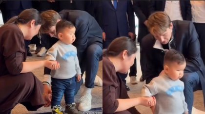 Александр Бублик тұсауын кескен балақай теннис добын таңдады (ВИДЕО)