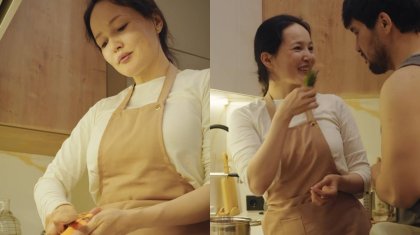 «Ошағының берекесі»: Кәмшат Жолдыбаева ас әзірлеп, макияжсыз түрін көрсетті (ВИДЕО)