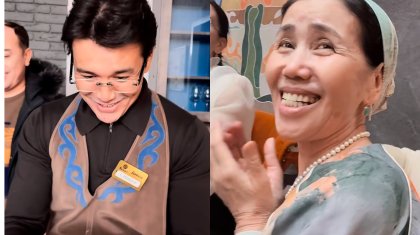 «Күлкісіне ештеңе жетпейді»: Нұрболат Абдуллин анасына ерекше тосын сый жасады (ВИДЕО)