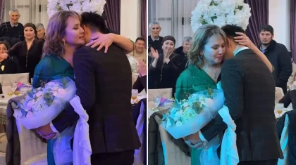 «Мына еркектен қашу керек»: Той үстінде анасын құшақтап жылаған күйеужігіттің әрекеті қызу талқыға түсті (ВИДЕО)