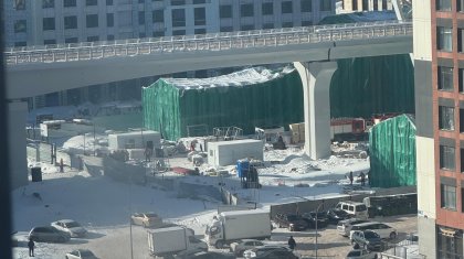 Астанада LRT аялдамасынан өрт шықты (ВИДЕО)