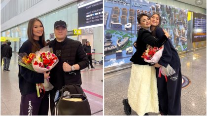«Қуанышымды жеткізе алмай тұрмын»: Тұрсынбек пен Мөлдір үлкен қыздарын Дубайдан күтіп алды (ВИДЕО)