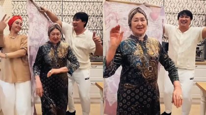 «85-ке келіп осылай билеп көрші»: Бүркіттің отбасылық видеосы көпті тәнті етті (ВИДЕО)