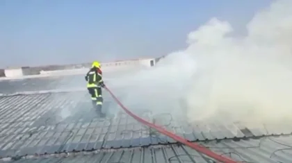 Алматы маңында салынып жатқан 3 қабатты ғимарат өртке оранды (ВИДЕО)