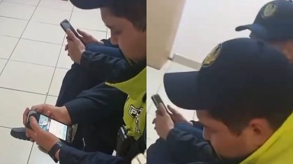 Қарағандыда формадағы полицейлер жұмыс уақытында ойын ойнап отырған