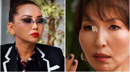 «Байлар не істесе де өзі біледі»: Баян Алагөзова журналистің бетіне сағызын түкіріп жіберді (ВИДЕО)