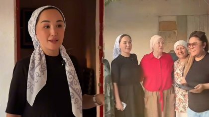 «Құран бағыштадық»: Ләйлә Сұлтанқызы марқұм күйеуінің ауылына барды (ВИДЕО)