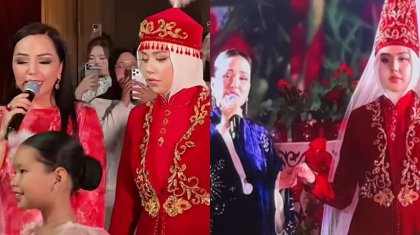 «Қазіргі күйеуі көрінбейді»: Алтынай Жорабаева екінші қызын ұзатты (ВИДЕО)